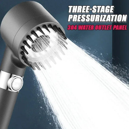 ShowrCove™ 3-Mode Shower Head With Filtered Massage Brush