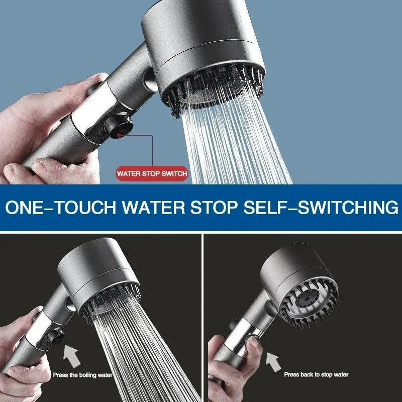 ShowrCove™ 3-Mode Shower Head With Filtered Massage Brush