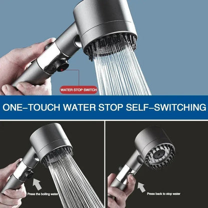 ShowrCove™ 3-Mode Shower Head With Filtered Massage Brush