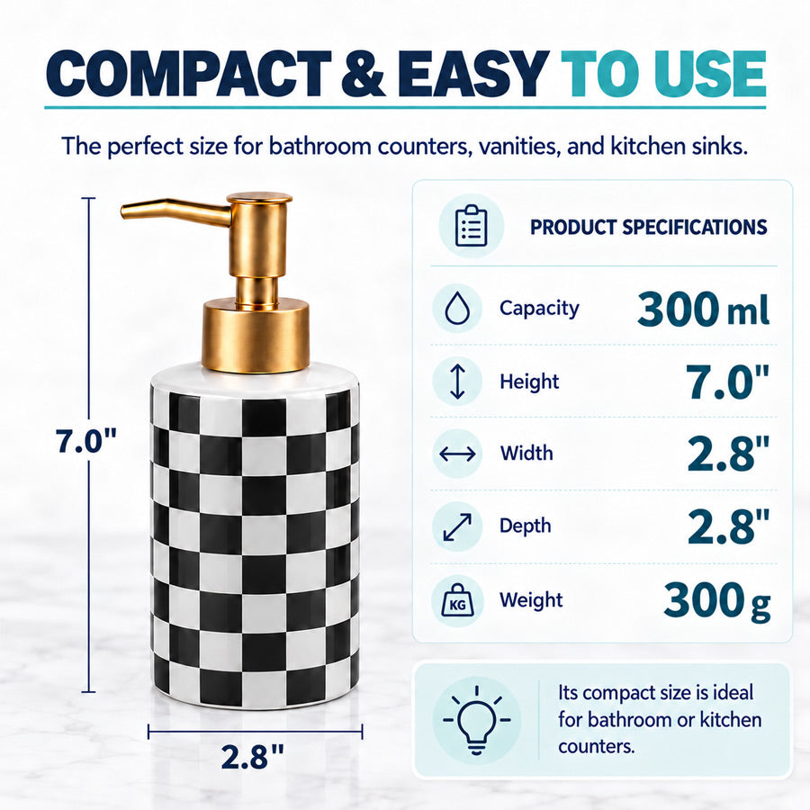ShowrCove™ Ceramic Soap Dispenser
