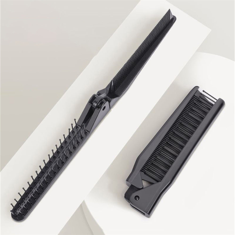 1pc portable foldable comb with fine teeth and double head pockets, suitable for daily travel use