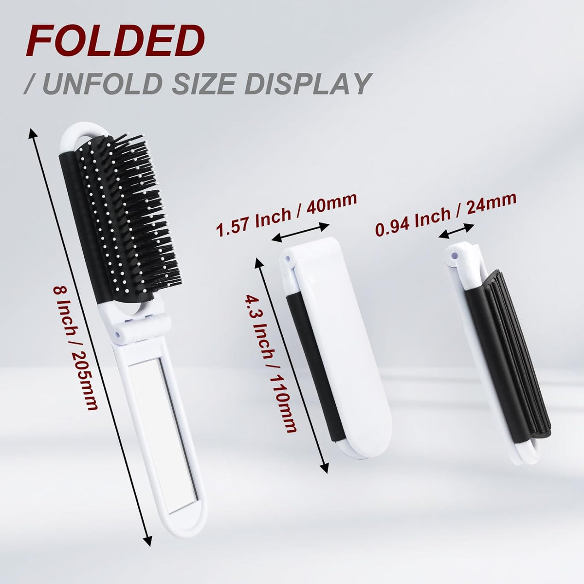 1pc Foldable Hair Comb Portable Detangling Hair Brush Anti Static Head Massager Travel Combs Hair Styling Accessories Tools