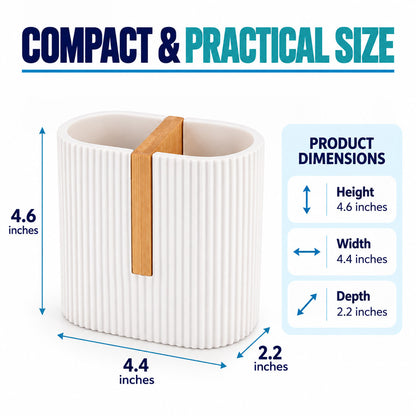 ShowrCove™ Bamboo Toothbrush Holder