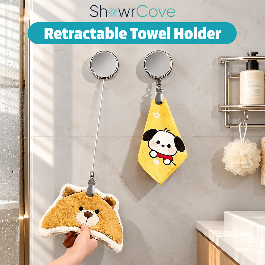 ShowrCove™ Retractable Towel Holder