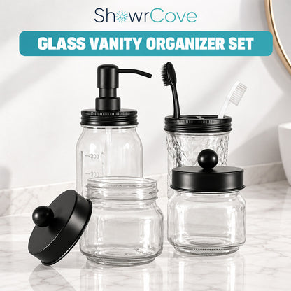 ShowrCove™ Glass Vanity Organizer Set