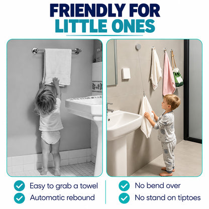 ShowrCove™ Retractable Towel Holder