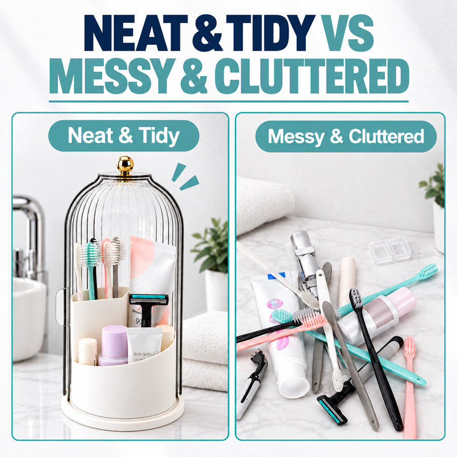 ShowrCove™ Rotating Toothbrush Organizer