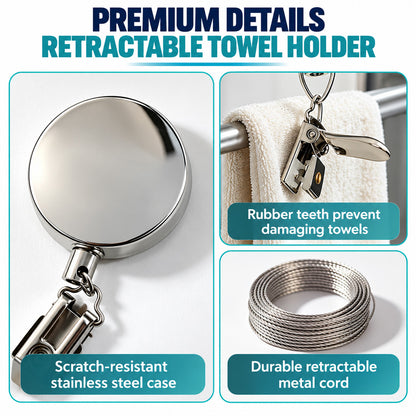 ShowrCove™ Retractable Towel Holder