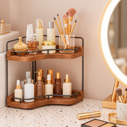ShowrCove™ Acacia Corner Shelf