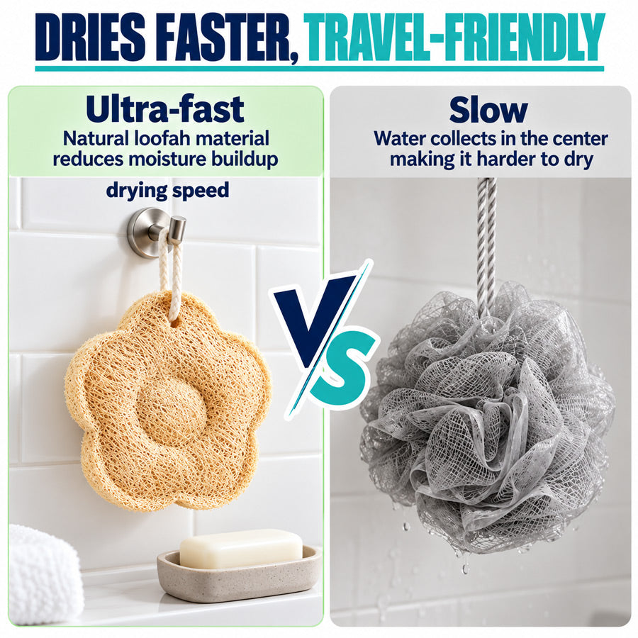 ShowrCove™ Natural Loofah Towel