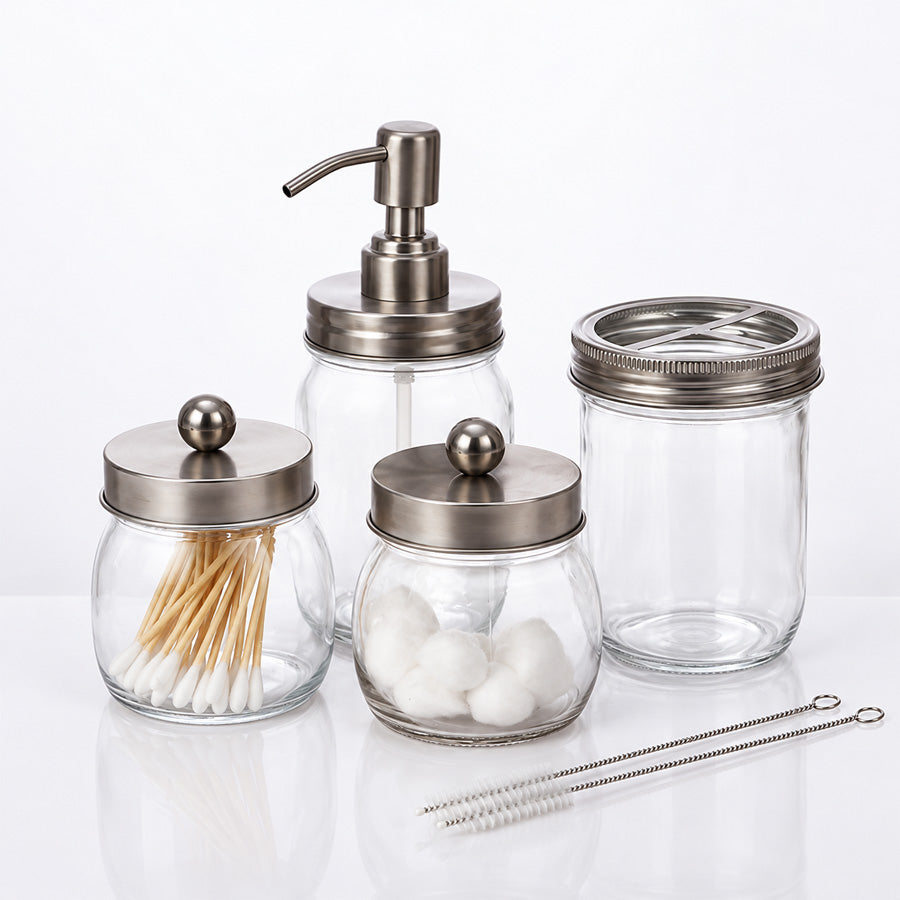 ShowrCove™ Glass Vanity Organizer Set