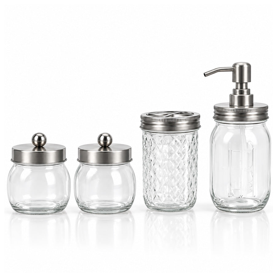 ShowrCove™ Glass Vanity Organizer Set