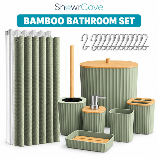 ShowrCove™ Bamboo Bathroom Set
