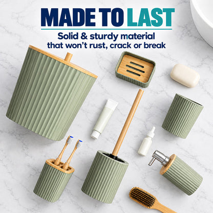 ShowrCove™ Bamboo Bathroom Set
