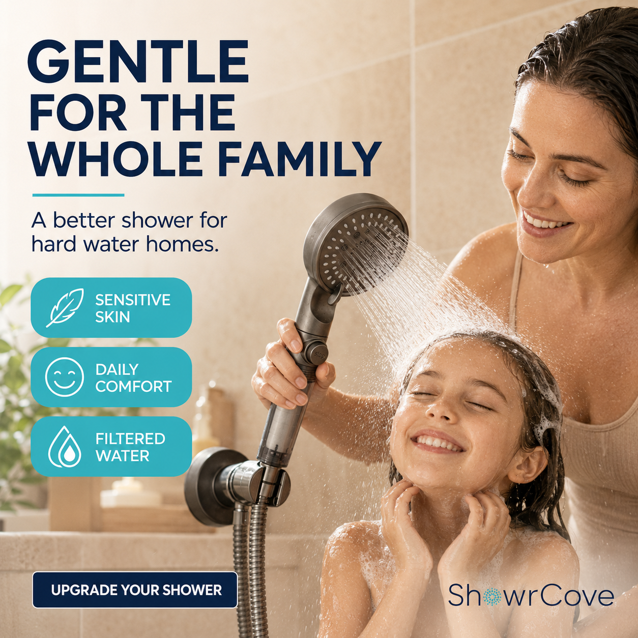 ShowrCove™ Turbo Flow 5-Mode Filtered Showerhead