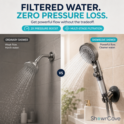 ShowrCove™ Turbo Flow 5-Mode Filtered Showerhead
