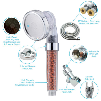 ShowrCove™ 3-Mode Mineral Ball Shower Head