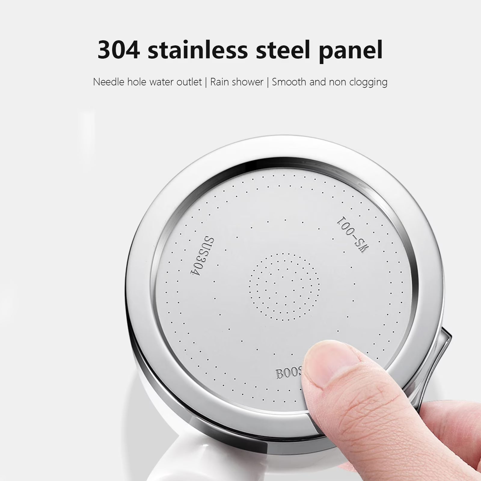 ShowrCove™ One Touch Stop High Pressure Shower Head