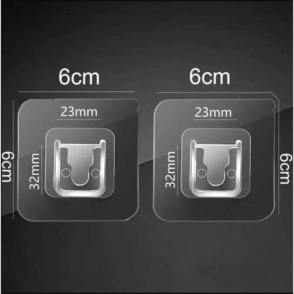 1PC 2PCS Self-adhesive Tape Buckle Holder Bathroom Shampoo Storage Racks Plastic Shelf Storage Organization Shelves Support
