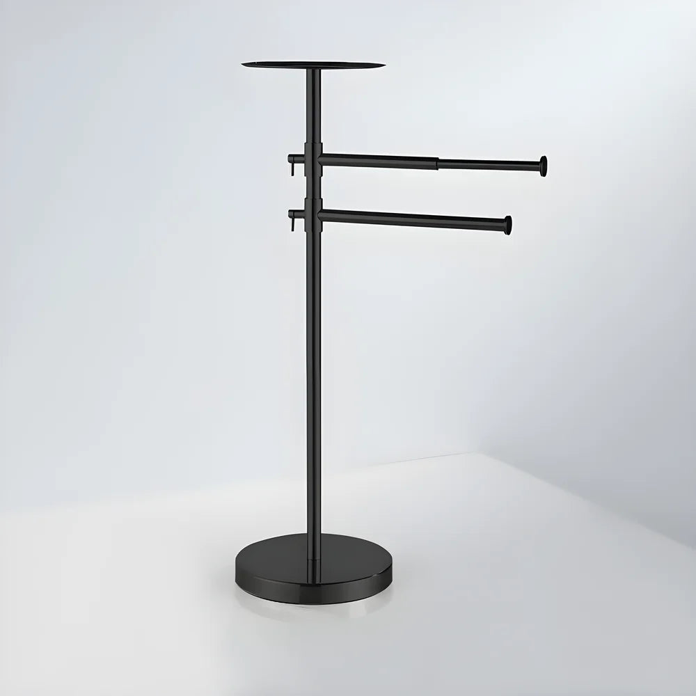 Floor Standing Base Luxury Hotel Towel Rack Holder Towel Storage Shelf Brush Gold Towel Bar