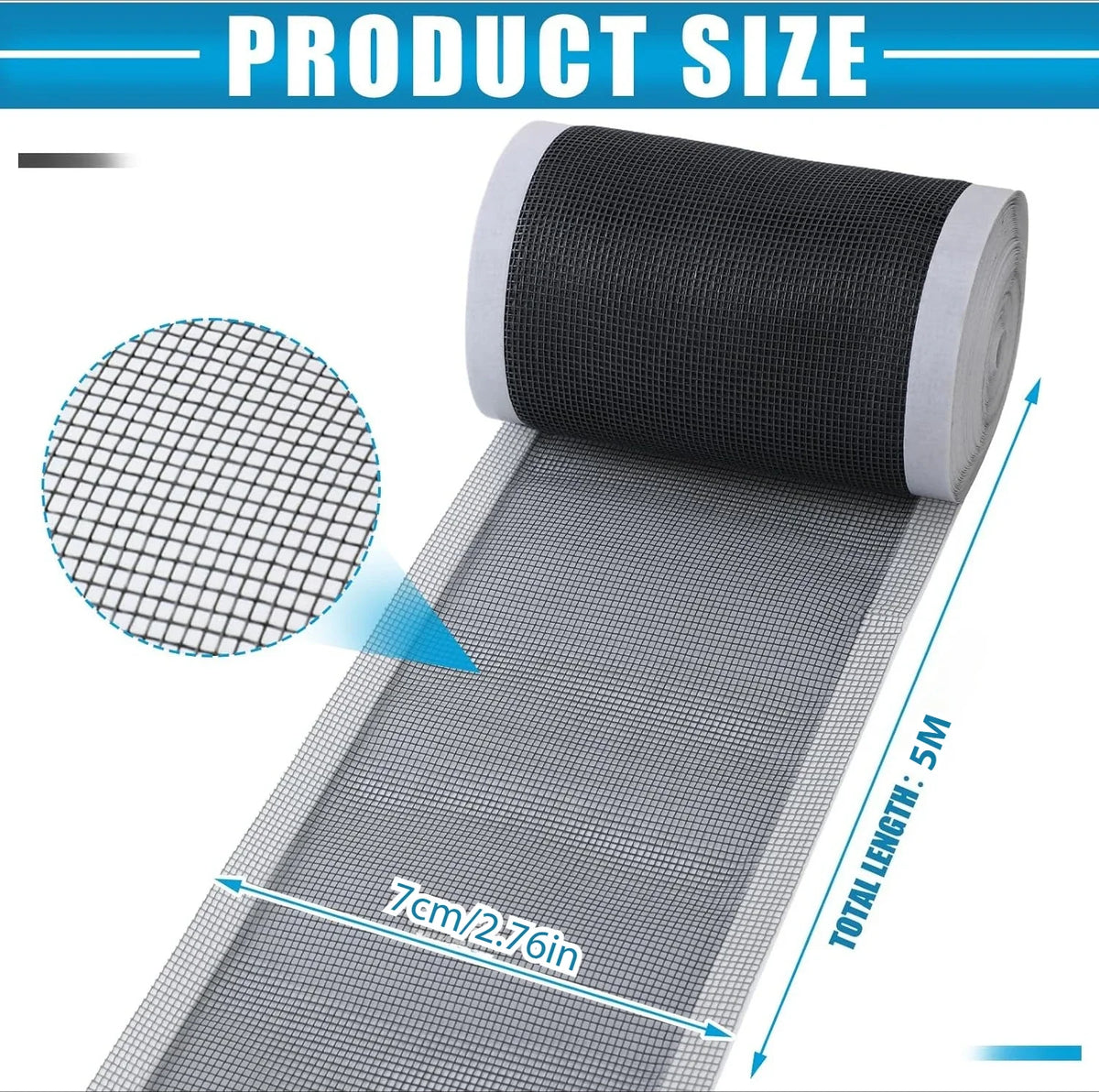 Linear Shower Drain Hair Catcher Adhesive Cutable Mesh Shower Drain Cover Stickers for Kitchen Bathtub