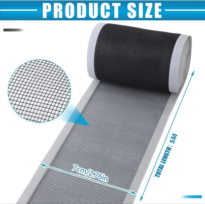 Linear Shower Drain Hair Catcher Adhesive Cutable Mesh Shower Drain Cover Stickers for Kitchen Bathtub