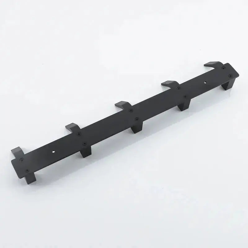 Modern Hanging Hooks For Wall Aluminium Black Towel Holder Bathroom Door Clothe Hanger Coat Rack Wall Mounted