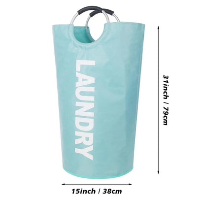 Large Laundry Basket, Laundry Hamper Stands Up Well, Laundry Bag with Padded Handles, Waterproof Clothes Bin Collapsible