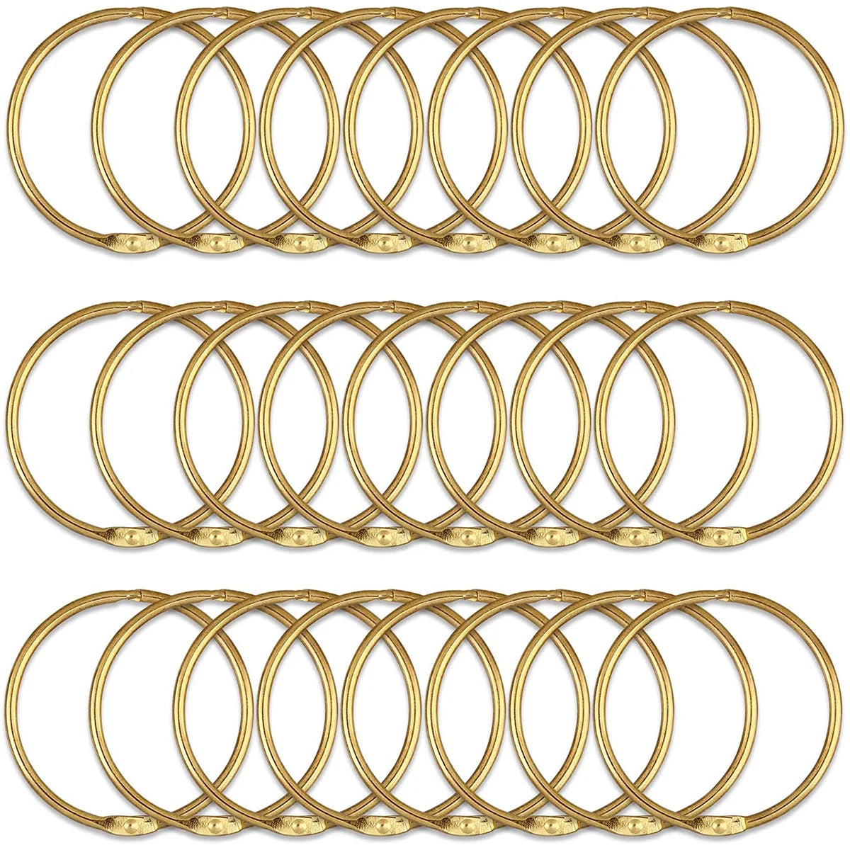 24 Pack Curtain O-Rings Multifunctional Purpose Decorative Metal Shower Curtain Rings Rustproof Iron Bath Drape Loop Smooth