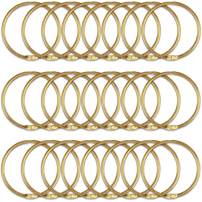 24 Pack Curtain O-Rings Multifunctional Purpose Decorative Metal Shower Curtain Rings Rustproof Iron Bath Drape Loop Smooth
