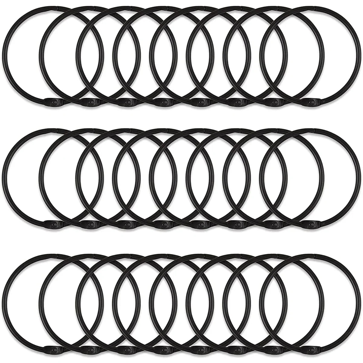 24 Pack Curtain O-Rings Multifunctional Purpose Decorative Metal Shower Curtain Rings Rustproof Iron Bath Drape Loop Smooth