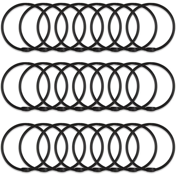 24 Pack Curtain O-Rings Multifunctional Purpose Decorative Metal Shower Curtain Rings Rustproof Iron Bath Drape Loop Smooth