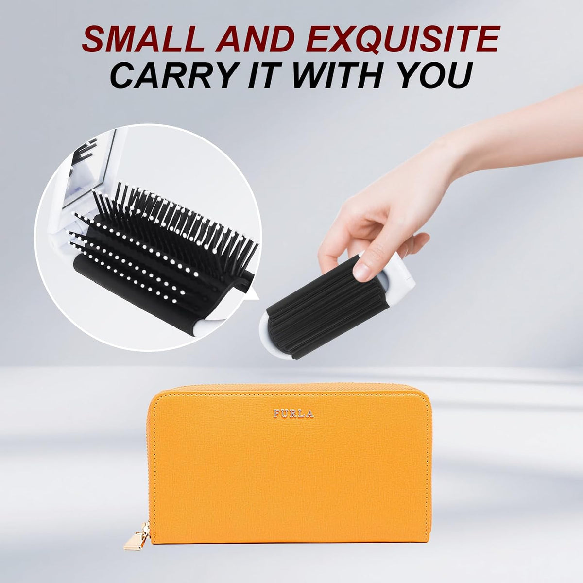 1pc Foldable Hair Comb Portable Detangling Hair Brush Anti Static Head Massager Travel Combs Hair Styling Accessories Tools