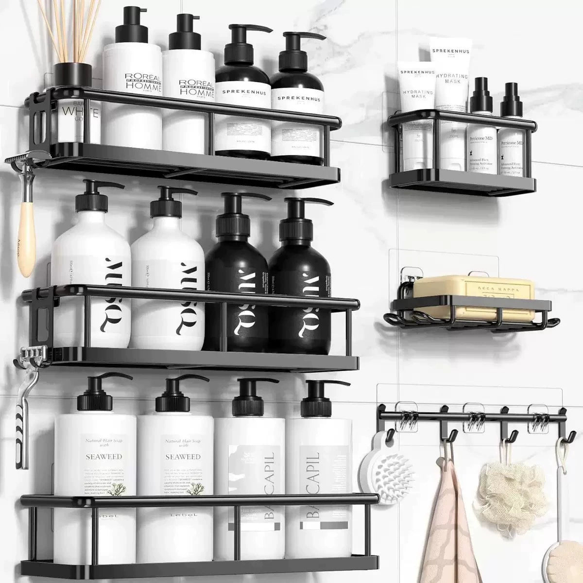 ShowrCove™ Adhesive Shower Caddy