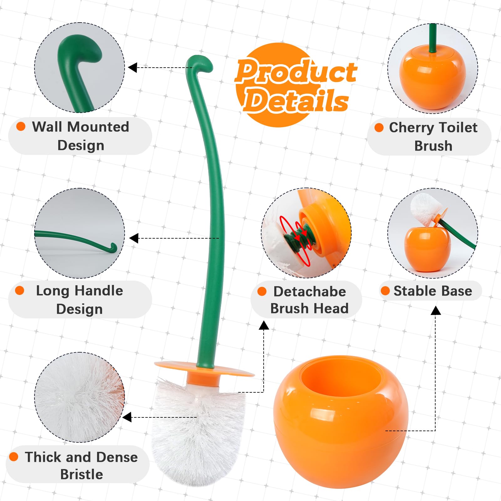 ShowrCove™ Cherry Toilet Brush Set