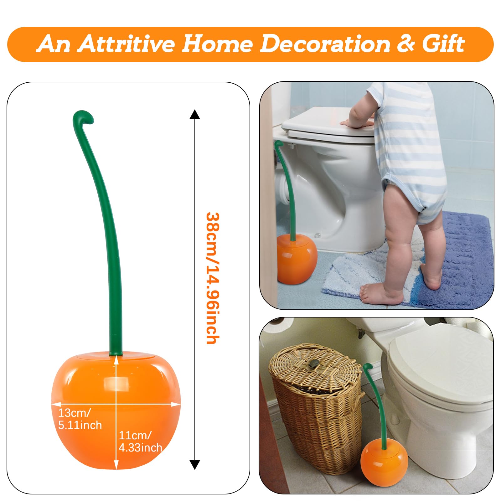 ShowrCove™ Cherry Toilet Brush Set