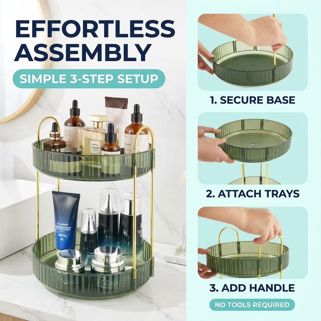 ShowrCove™ Rotating Makeup Organizer