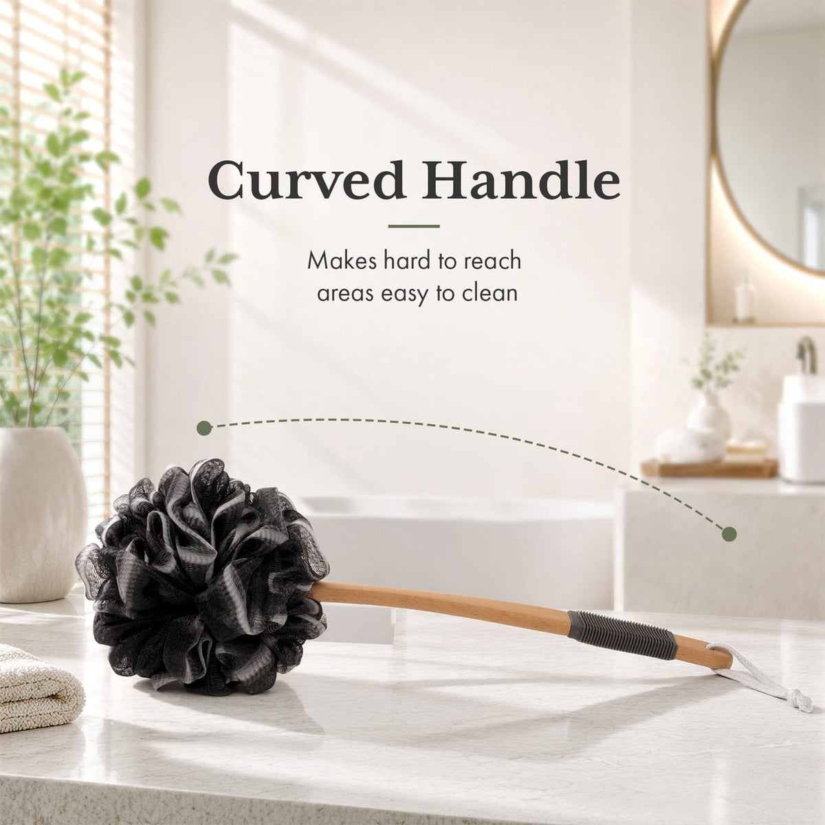 ShowrCove™ Long Handle Loofah Brush