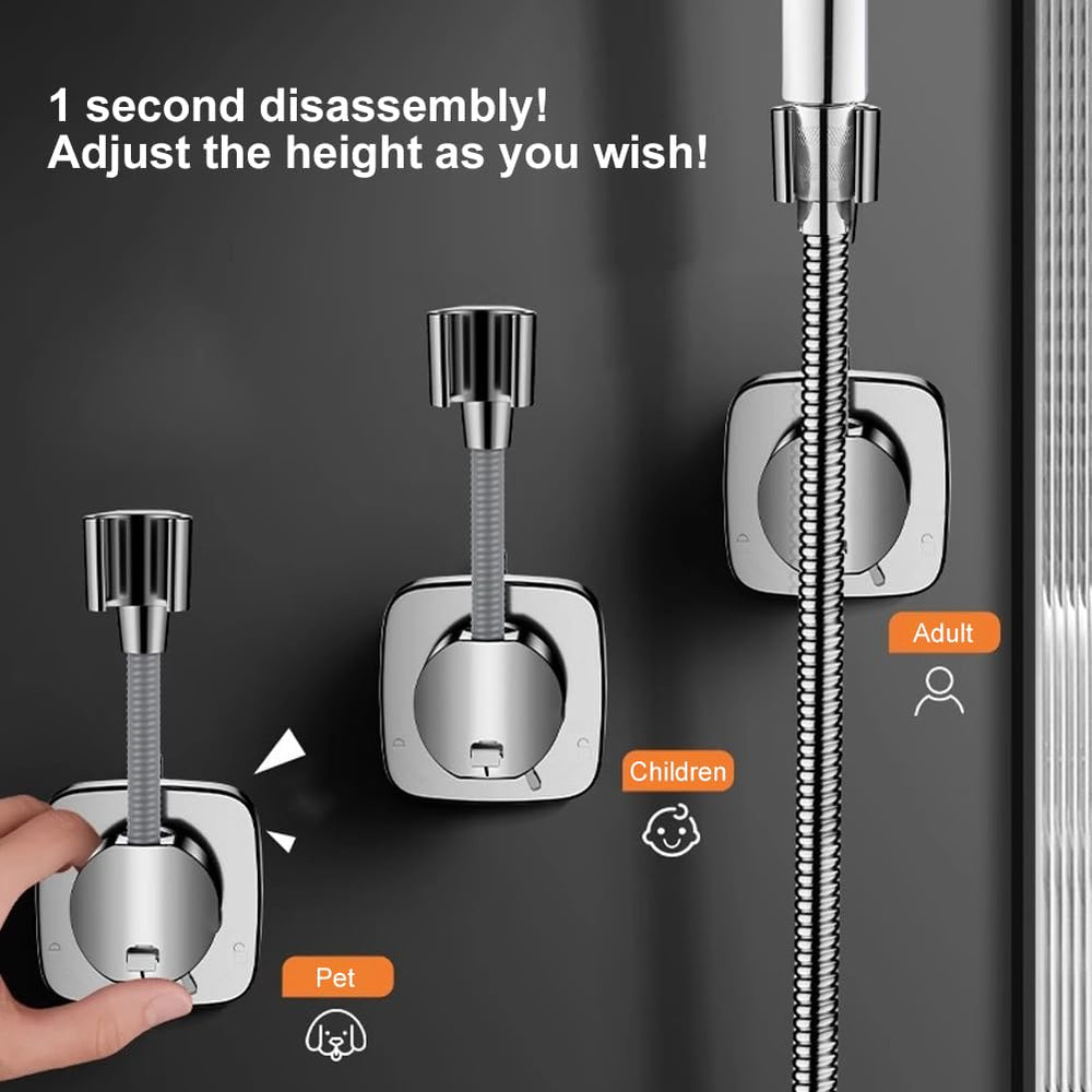 ShowrCove™ No Drill Adjustable Shower Head Holder