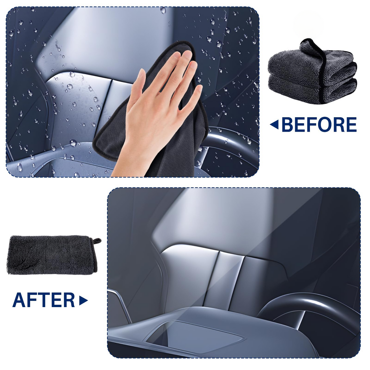ShowrCove™ Quick Dry Cleaning Cloth for Window & Glass Door