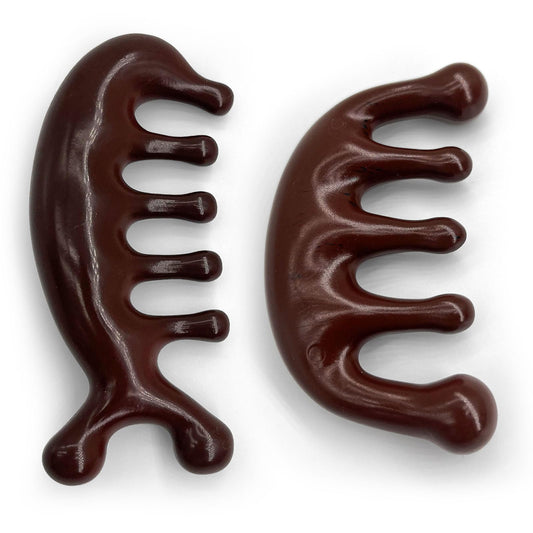 ShowrCove™ Wooden Scalp Massager Hair Comb (2 Pcs)