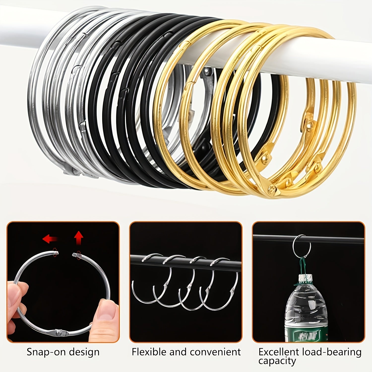 ShowrCove™ Curtain O Rings (24Pcs)