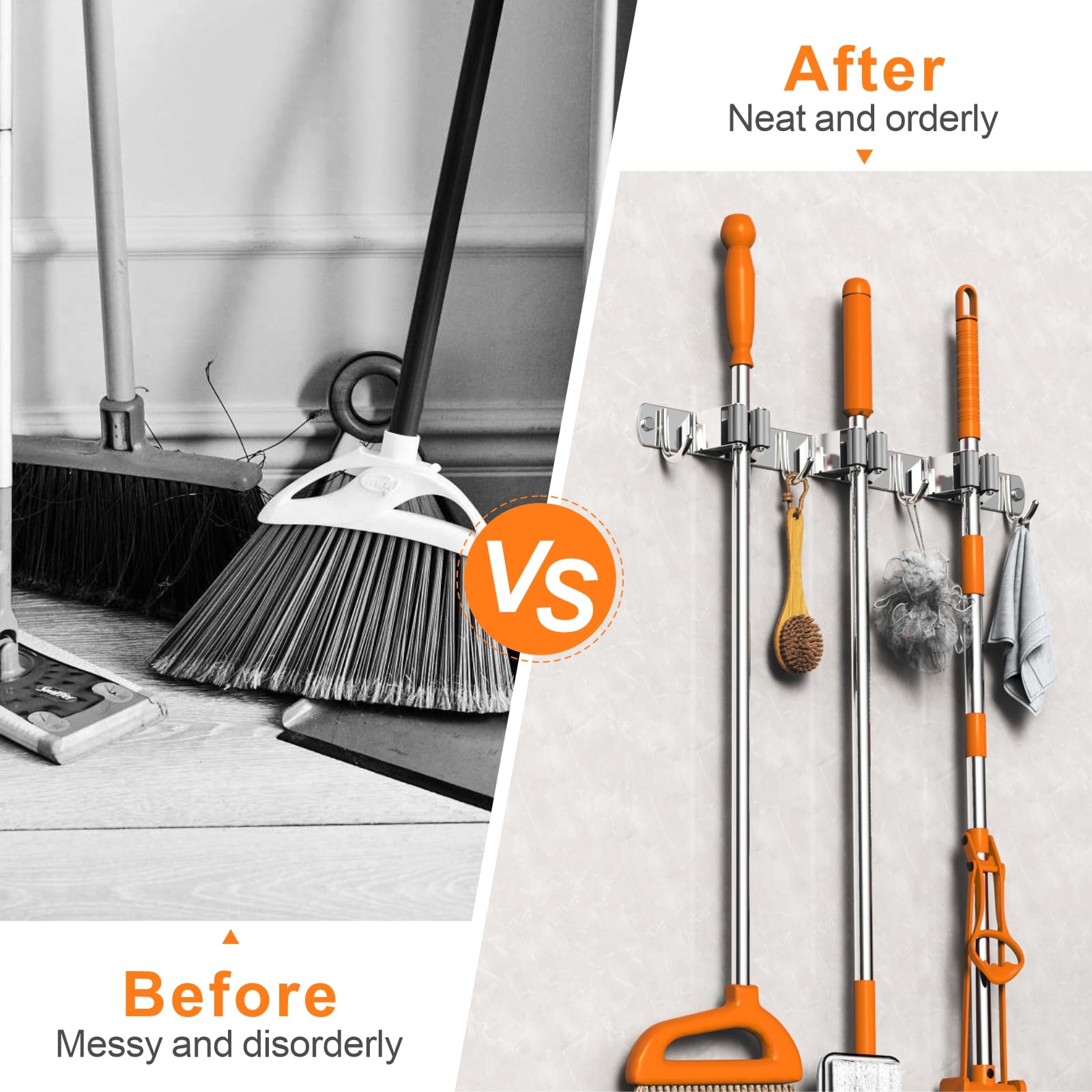 ShowrCove™ Broom Holder Rack