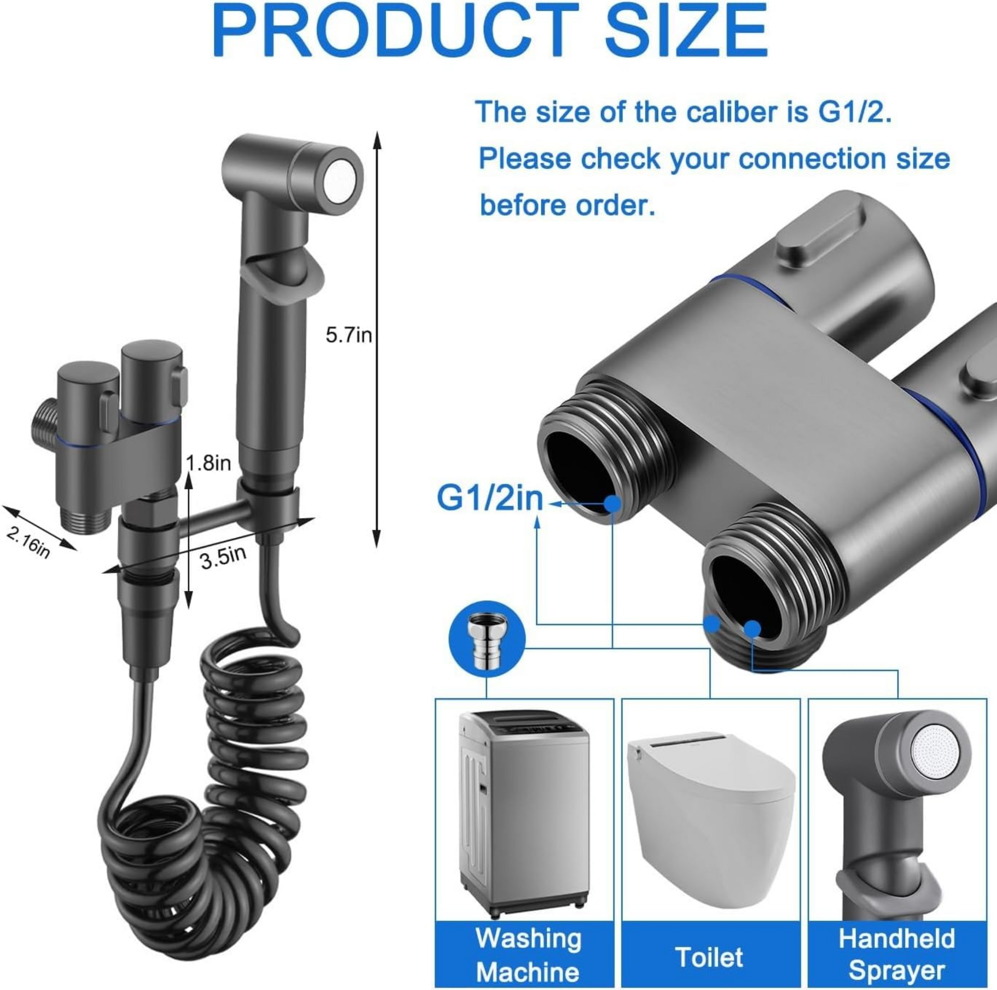 ShowrCove™ High Pressure Handheld Toilet Bidet Sprayer