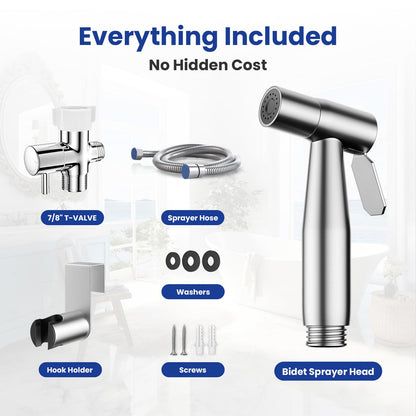 ShowrCove™ Handheld Bidet Sprayer Stainless Steel Toilet Sprayer Set
