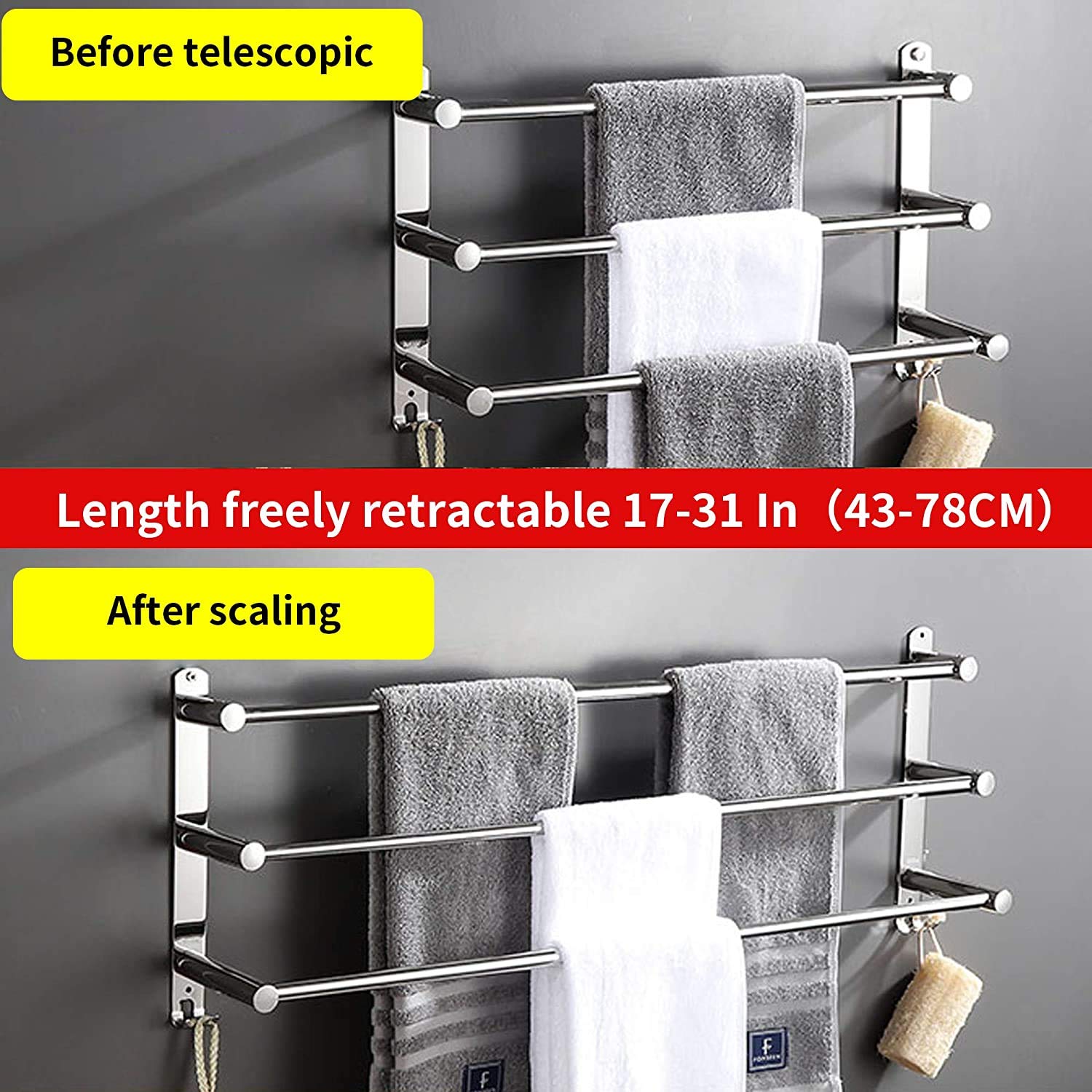 ShowrCove™ Extendable Towel Bar