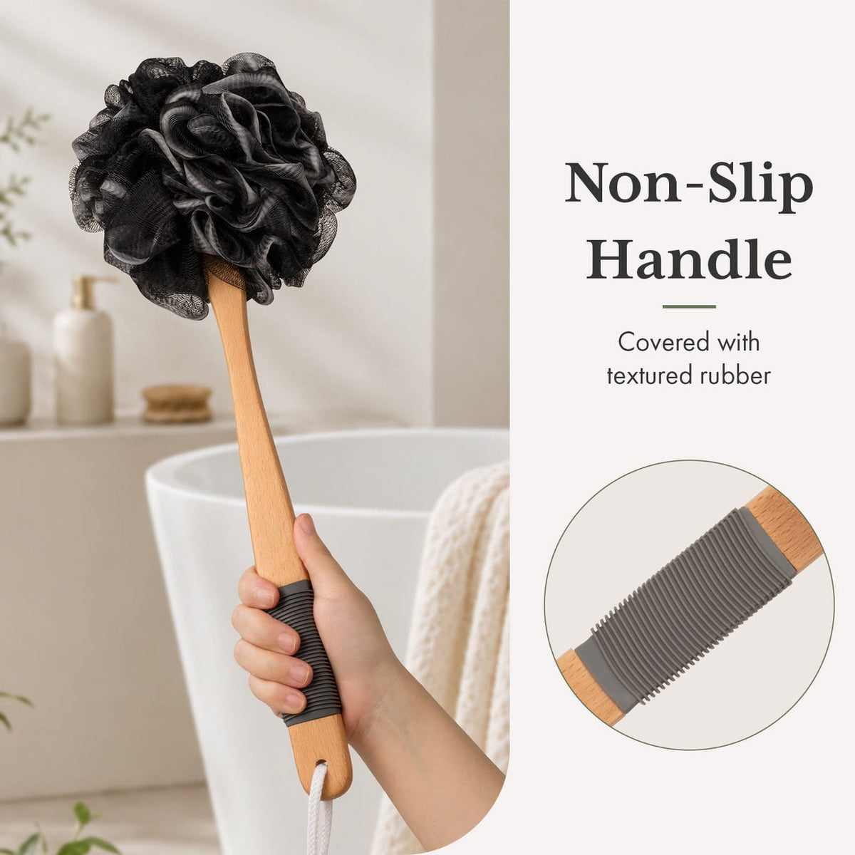 ShowrCove™ Long Handle Loofah Brush
