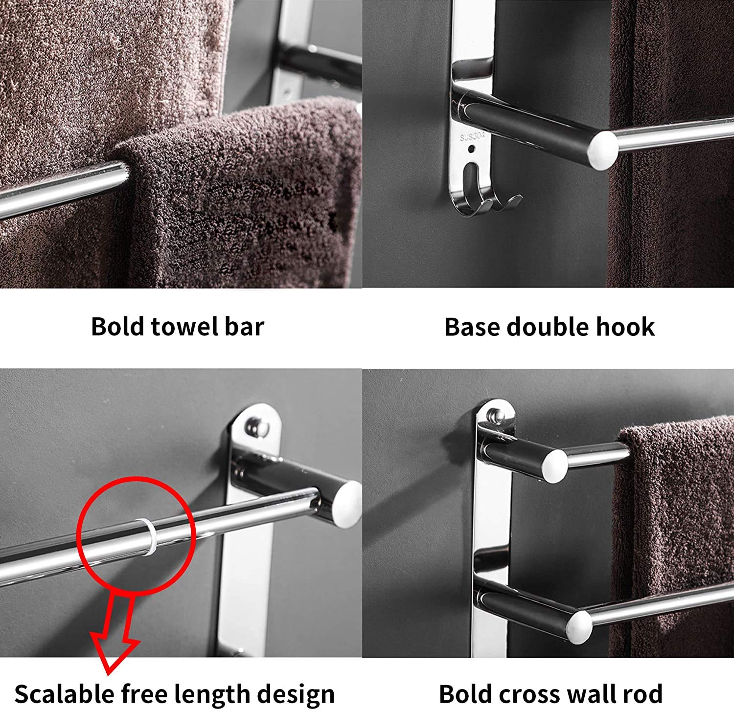 ShowrCove™ Extendable Towel Bar