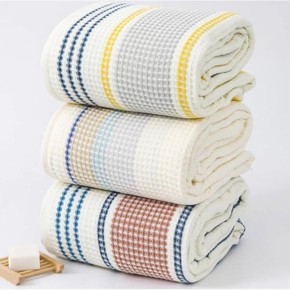 Goodinary® Cotton Honeycomb Waffle Soft Bath Towel (2 Pcs)