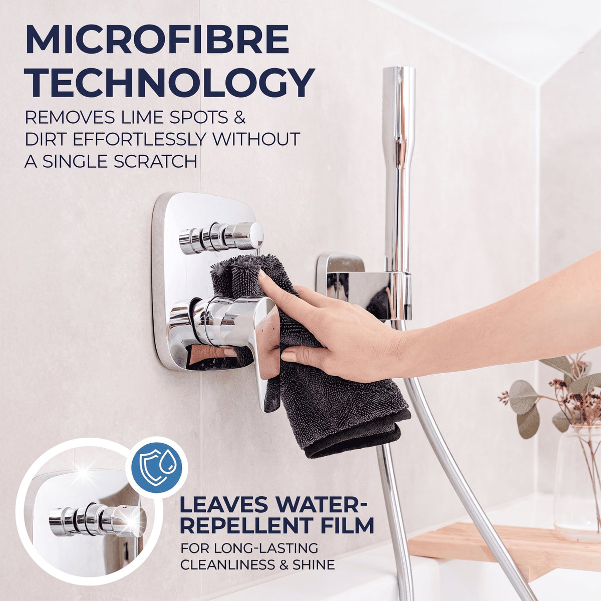 ShowrCove™ Quick Dry Cleaning Cloth for Window & Glass Door